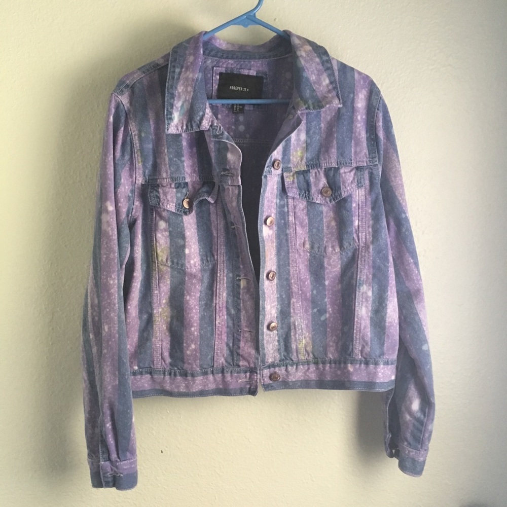 Galaxy inspired jean jacket